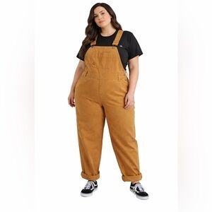 Dickies Brown Canvas Overalls size XL workwear carpenter Bib Casual Streerwear